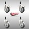 Service Caster 4 Inch 316SS Thermoplastic Rubber Swivel 3/4 Inch Stem Caster Lock Brake, 2PK SCC-SS316TTLEX20S414-TPRB-2-S-2-34 - alternate 5